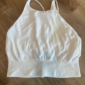 NVGTN White Halter Sport Crop